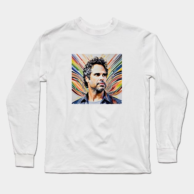 colorful madness with Mark Ruffalo Long Sleeve T-Shirt by bogfl
